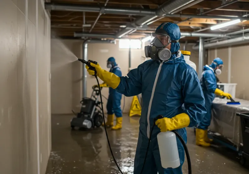 Basement Sanitization and Antimicrobial Treatment process in Storrs, CT